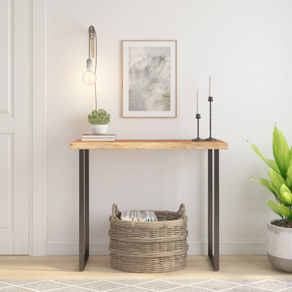 Acaciahouten Tafelblad met Natuurlijke Rand 100x40 cm - 29% Korting