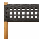 vidaXL Opklapbare Stoelen (2-pack) - Zwart, Acaciahout & Polyrotan - 34% Korting
