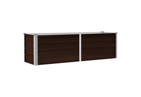 Verhoogde Plantenbak 160x40x45 cm Staal Bruin - 59% Korting!
