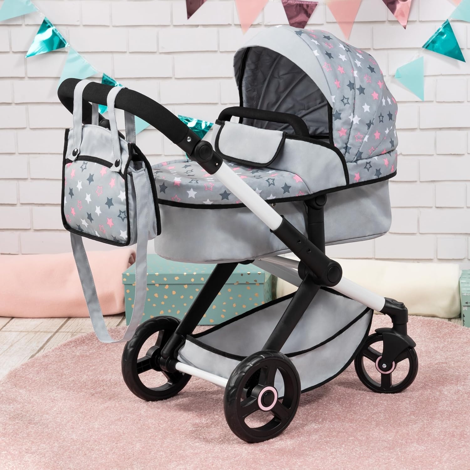 Roze Poppenwagen Bayer Design XEO - Nu met 29% Korting!