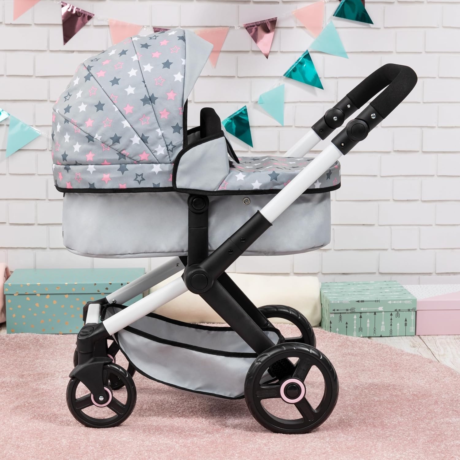 Roze Poppenwagen Bayer Design XEO - Nu met 29% Korting!