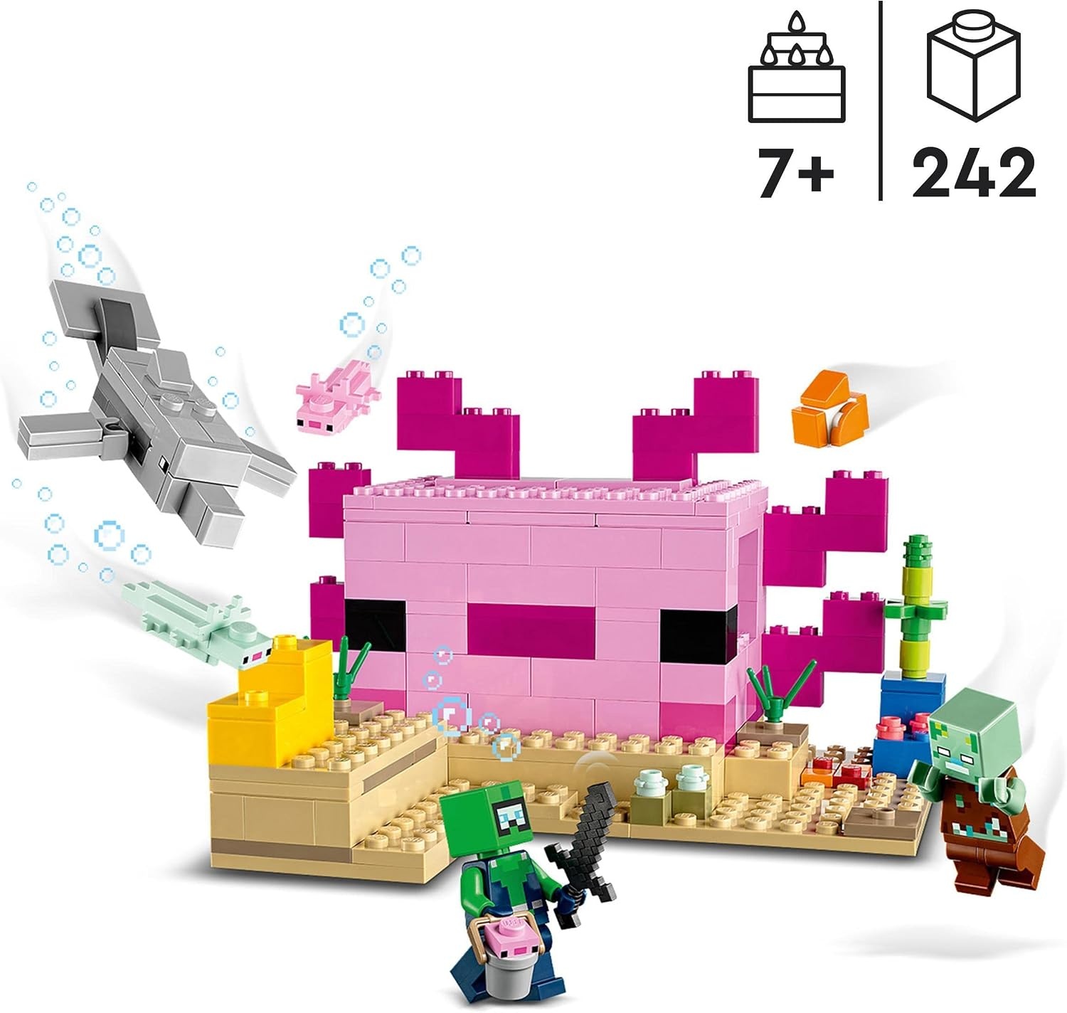 LEGO Minecraft Axolotl Huis Bouwset - 33% Korting