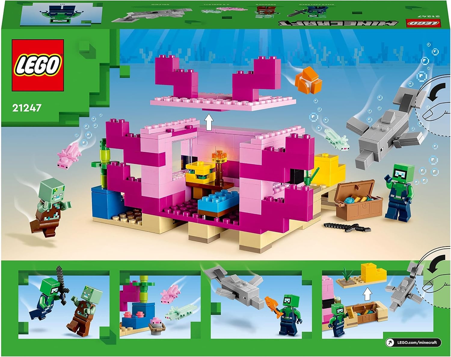 LEGO Minecraft Axolotl Huis Bouwset - 33% Korting