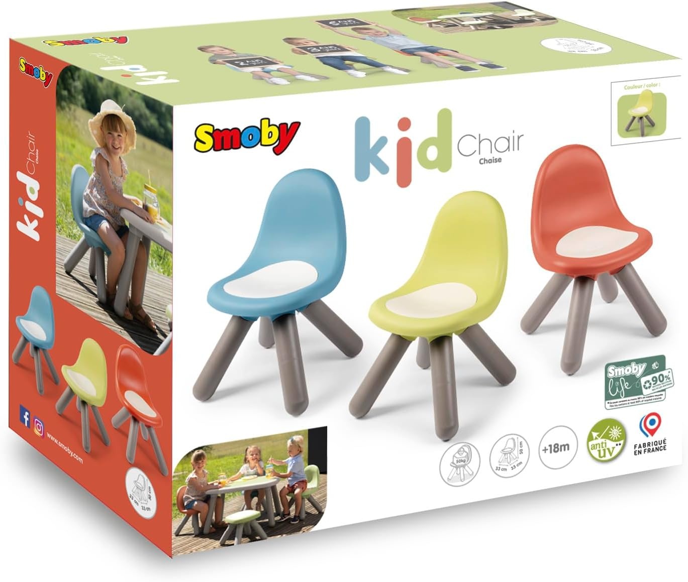 Groene kinderstoel - gerecycled materiaal - 33% korting