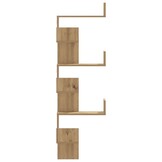 Hoekwandschap bewerkt hout 45x45x147 cm - Artisanaal Eiken (54% korting)
