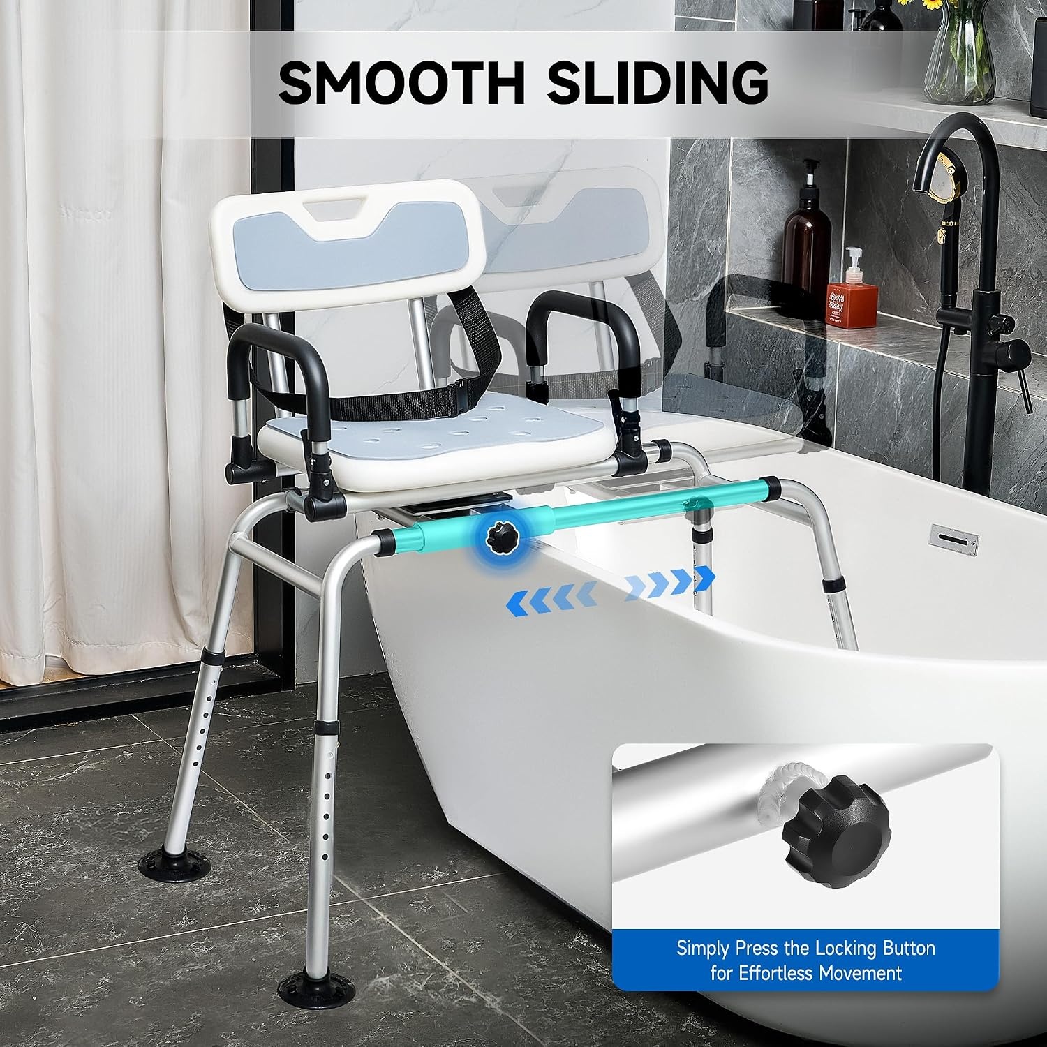 Draaibare Douchestoel met 150kg capaciteit - 70% Korting