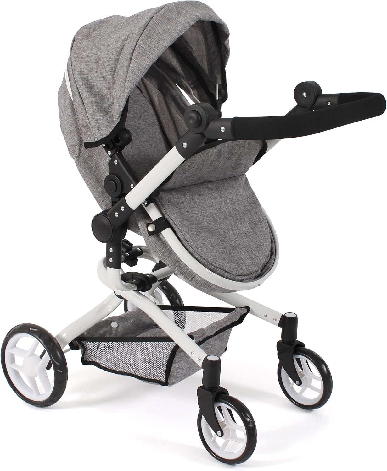 Poppenwagen 2-in-1 Combi Yolo Jeans Grijs - 34% Korting!