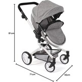 Poppenwagen 2-in-1 Combi Yolo Jeans Grijs - 34% Korting!