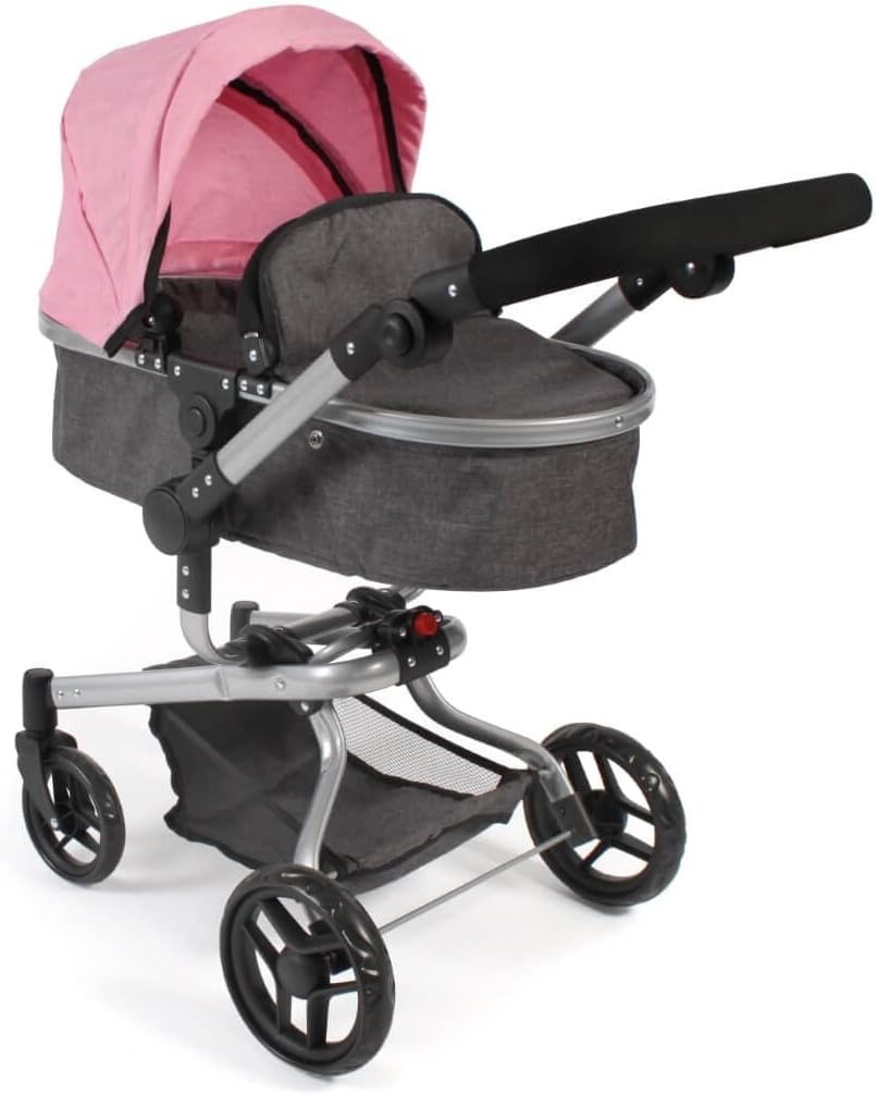Poppenwagen 2-in-1 Combi Yolo Jeans Grijs - 34% Korting!