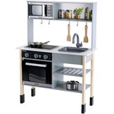Houten Speelkeuken Wit - Miele Design met Licht & Geluid - 30% Korting