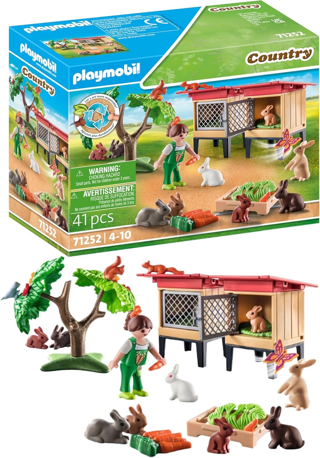 Playmobil Konijnenhok Boerderij met Dieren & Speelfiguren - 28% Korting