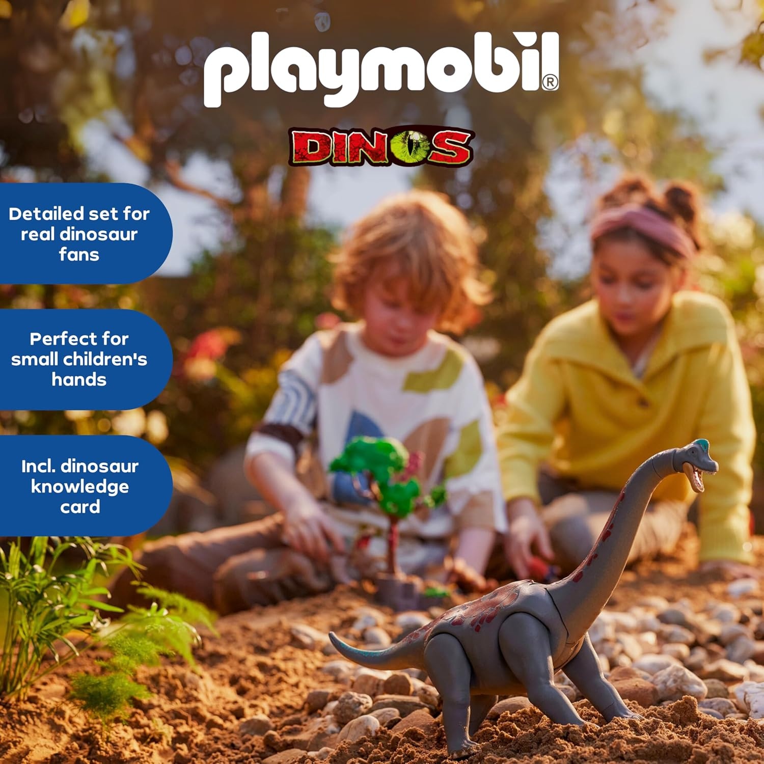PLAYMOBIL Dino Speelset Brachiosaurus met Luchtkussenvoertuig - 34% Korting