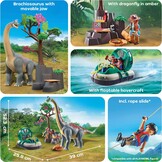 PLAYMOBIL Dino Speelset Brachiosaurus met Luchtkussenvoertuig - 34% Korting