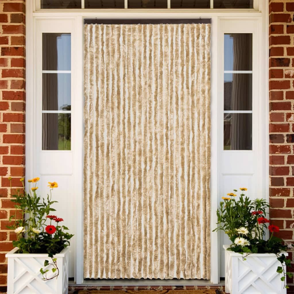 Vliegengordijn 100x230 cm Chenille Beige met 34% Korting