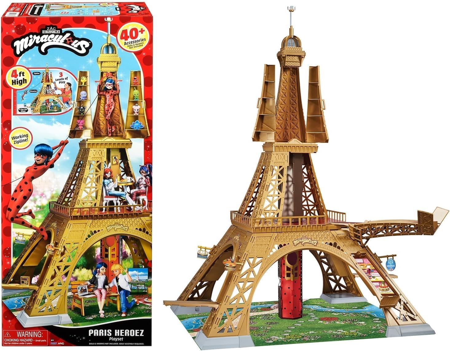Miraculous Parijs Speelset: Toren van 1.20m met 40+ Accessoires (4+ jaar)