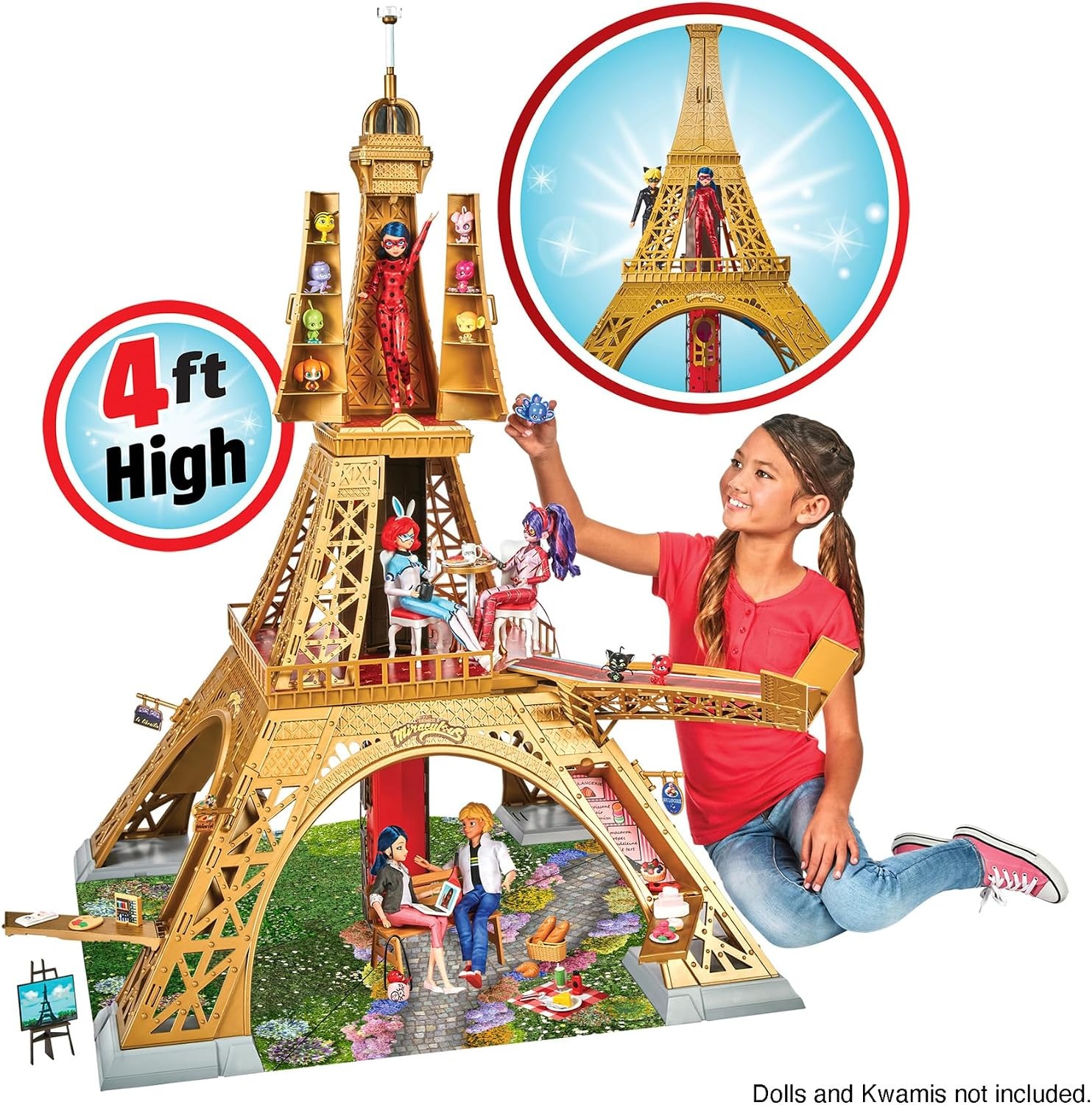Miraculous Parijs Speelset: Toren van 1.20m met 40+ Accessoires (4+ jaar)