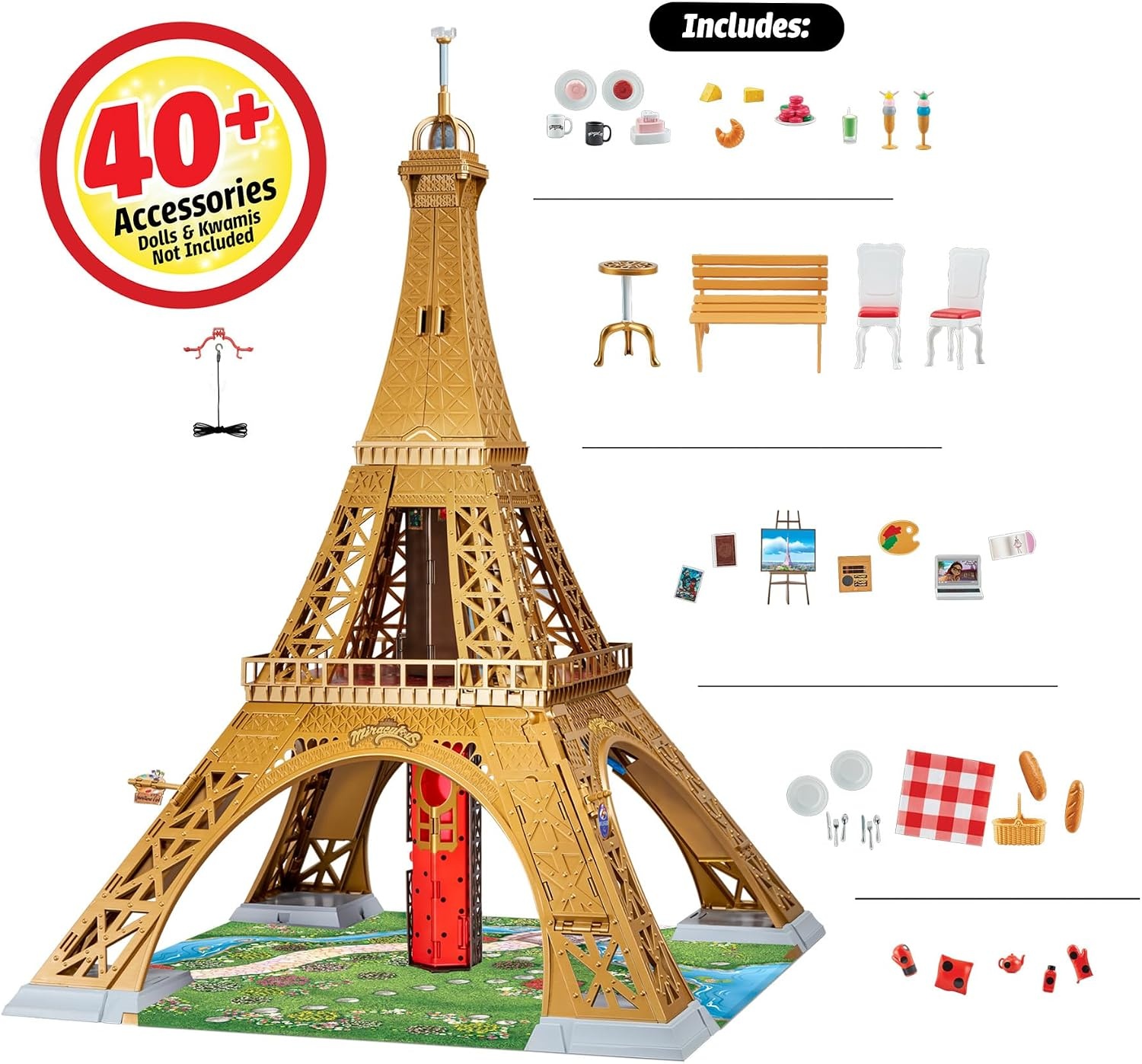 Miraculous Parijs Speelset: Toren van 1.20m met 40+ Accessoires (4+ jaar)