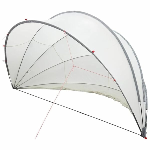 Zwembadkoepel 500x500cm Polyester - Nu 30% Korting!
