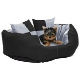 Hondenkussen Omkeerbaar & Wasbaar 65x50x20cm Grijs/Zwart - 28% Korting!