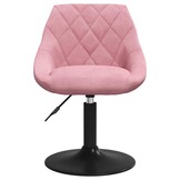 Roze fluwelen eetkamerstoel, 29% korting