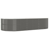 Plantenbak 291x140x68 cm Grijs Gegalvaniseerd Staal (34% Korting)