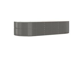 Plantenbak 291x140x68 cm Grijs Gegalvaniseerd Staal (34% Korting)