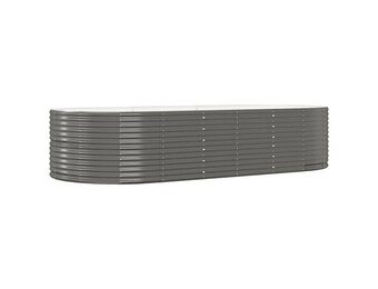 Plantenbak 291x140x68 cm Grijs Gegalvaniseerd Staal (34% Korting)