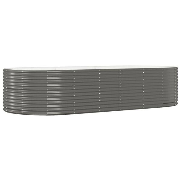 Plantenbak 291x140x68 cm Grijs Gegalvaniseerd Staal (34% Korting)