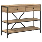 vidaXL Wandtafel met Lade & Plank - Artisanaal Eiken (35% Korting)