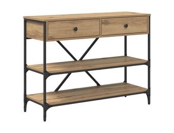 vidaXL Wandtafel met Lade & Plank - Artisanaal Eiken (35% Korting)