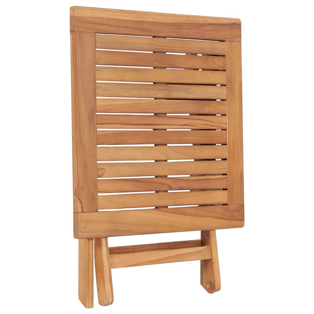 vidaXL Tuintafel inklapbaar 45x45x45 cm massief teakhout