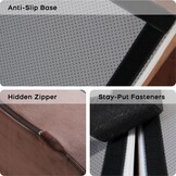 BanaSuper Schuimklimblokken voor Kinderen, XXL Schuurstenen, EN71-Gecertificeerd, Montessori Speelgoed, Wasbare Hoes voor Binnenplezier, Baby Soft Playset, Koffie Grijs