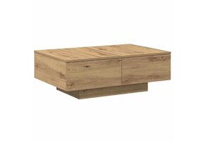 vidaXL Salontafel 90x60x31 cm Bewerkt Hout - Artisanaal Eikenkleurig (30% Korting)
