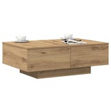VidaXL Salontafel 90x60x31 cm Bewerkt Hout Artisanaal Eikenkleurig - 37% Korting