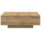 VidaXL Salontafel 90x60x31 cm Bewerkt Hout Artisanaal Eikenkleurig - 37% Korting