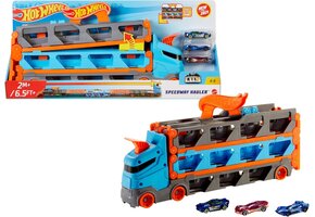 Hot Wheels Racebaan & Truck 2-in-1 met 3 Auto's | 183cm Baan | 36% Korting