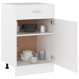vidaXL Onderkast met lade Lyon 50x46x81,5 cm bewerkt hout wit