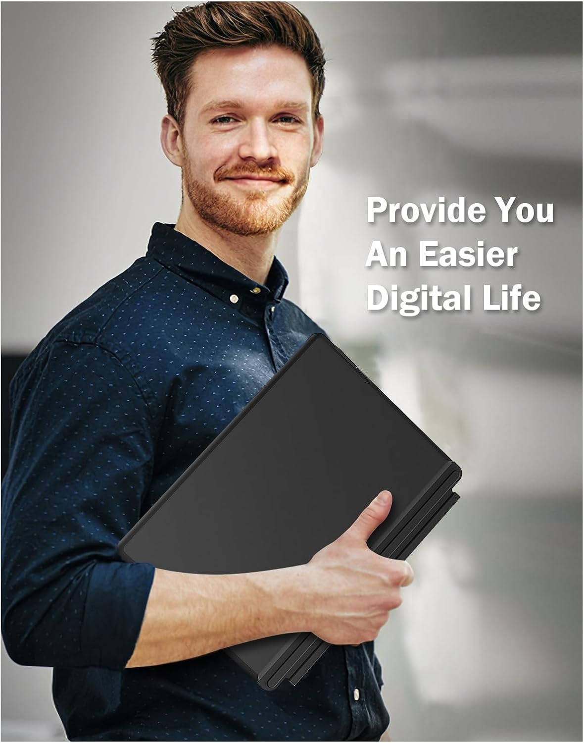 Toetsenbord voor Microsoft Surface Go 4 (2023) / Go 3 (2021) / Go 2 (2020) / Go (2018) | Slank draadloos Bluetooth met trackpad, 7 kleuren LED-achterg