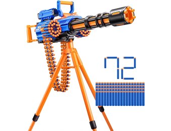 XSHOT Insanity Motorized Rage Fire van ZURU met 72 dartpijlen, Air Pocket Technology dart- en dartopslag, gemotoriseerde straalkracht, automatische voedingsriem, statief en richtkijker,