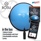 Balanstrainer voor fitness, krachttraining, balans- en rompoefeningen | 66 cm opblaasbaar trainingsplatform | Blauw | Inclusief pomp en thuis work-out