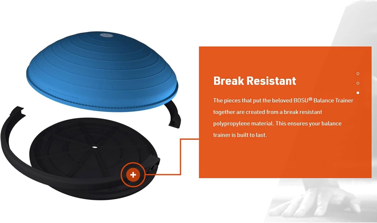 Balanstrainer voor fitness, krachttraining, balans- en rompoefeningen | 66 cm opblaasbaar trainingsplatform | Blauw | Inclusief pomp en thuis work-out