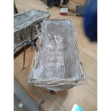 vidaXL Balkonbakken 2 st 40 cm wicker met PE-voering