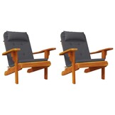 vidaXL Stoelkussens 2 st Adirondack oxford stof antracietkleurig