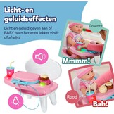 BABY born Interactieve Kindertstoel met licht en geluid | Licht- en geluidsfunctie, meer dan 10 gerechten en drankjes, geschikt voor poppen van 43 cm