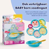 BABY born Interactieve Kindertstoel met licht en geluid | Licht- en geluidsfunctie, meer dan 10 gerechten en drankjes, geschikt voor poppen van 43 cm