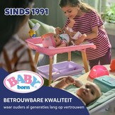 BABY born Interactieve Kindertstoel met licht en geluid | Licht- en geluidsfunctie, meer dan 10 gerechten en drankjes, geschikt voor poppen van 43 cm