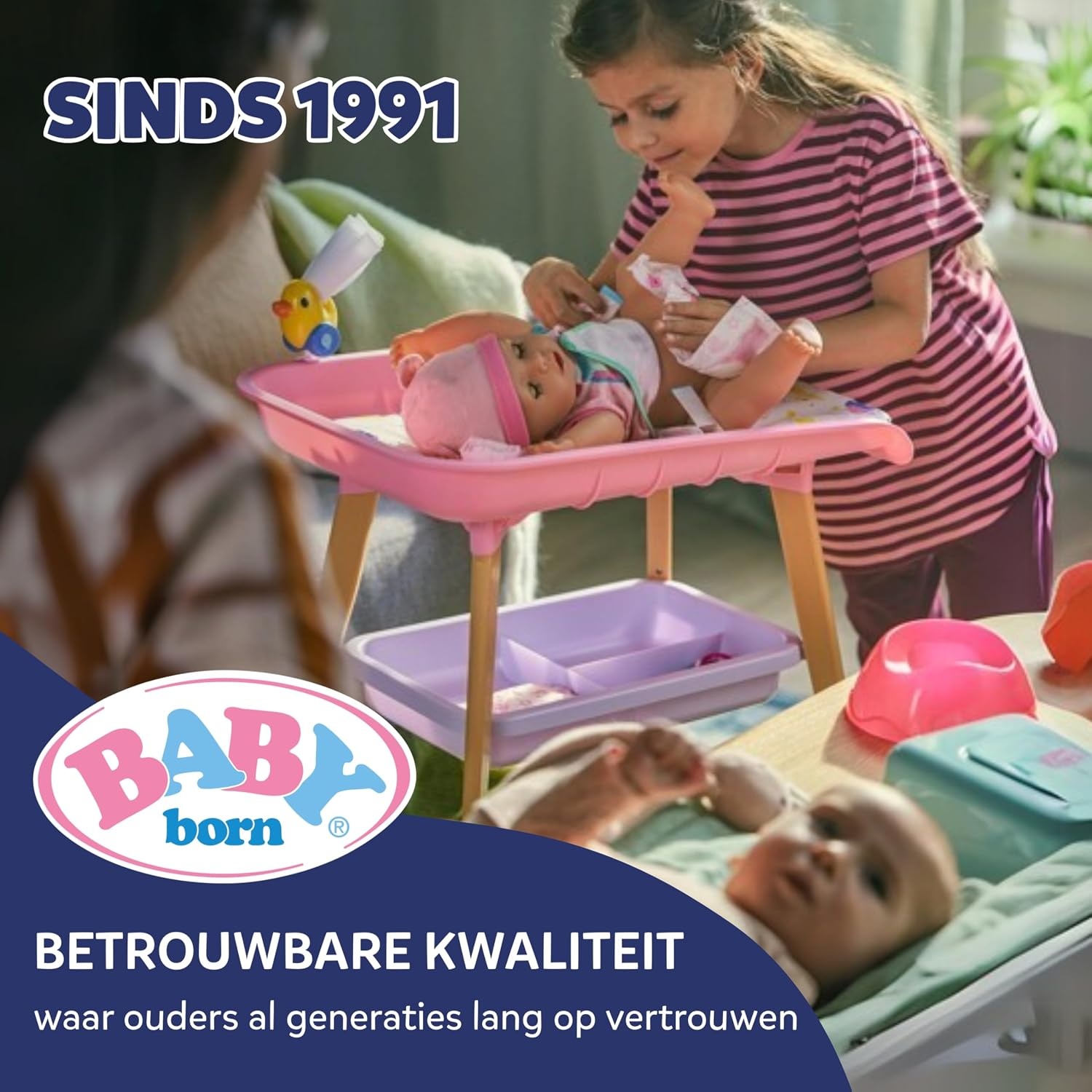 BABY born Interactieve Kindertstoel met licht en geluid | Licht- en geluidsfunctie, meer dan 10 gerechten en drankjes, geschikt voor poppen van 43 cm