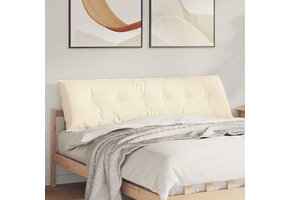 VidaXL Rugkussen Crèmekleurig 180x50 cm Katoen Stof - 40% Korting!