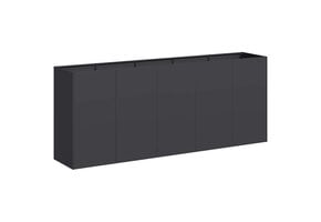 Plantenbak 200x40x80 cm Koudgewalst Staal Zwart - 30% Korting