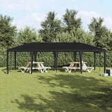 vidaXL Partytent Antraciet, Wit 800 x 400 x 266 cm Polyester, Staal